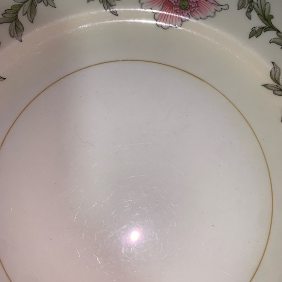 Set of 6 Vintage Plates Floral w/Gold Rim Cottage Shabby Chic Farmhouse Grandma - Picture 7 of 12